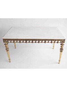 MESA BRONCE Y MARMOL