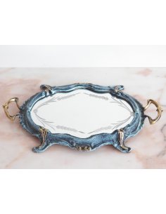 BANDEJA BRONCE AZUL